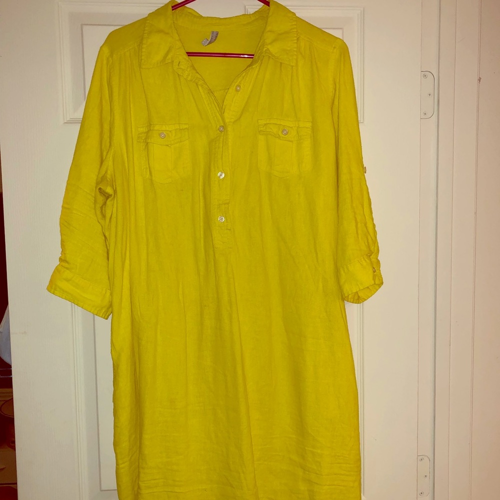 Yellow Linen Dress